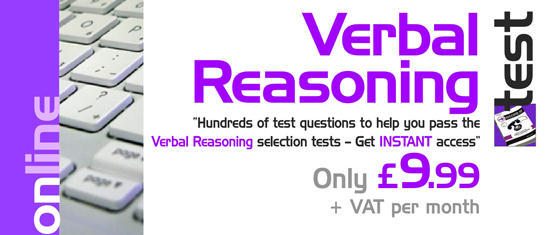 INSTANT Access to 100's of Verbal Reasoning Tests