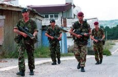 Paras on patrol with the Royal Marines
