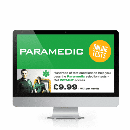 Online Paramedic Testing Suite Instant Access. Thereafter £9.99 + vat per month with no minimum term