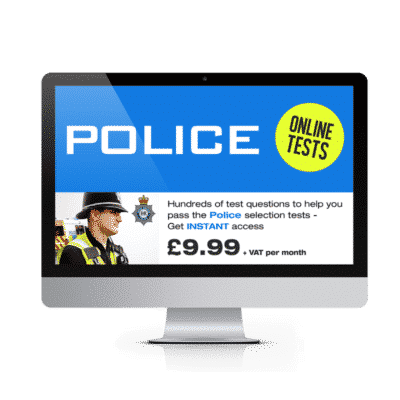 Online Police Officer Testing Suite - £9.99 + vat per month with no minimum term