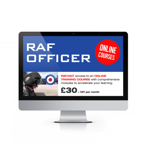 Online RAF Officer Course £30.00 vat per month