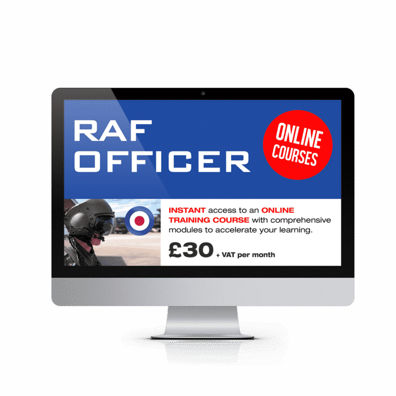 Online RAF Officer Course £30.00 vat per month