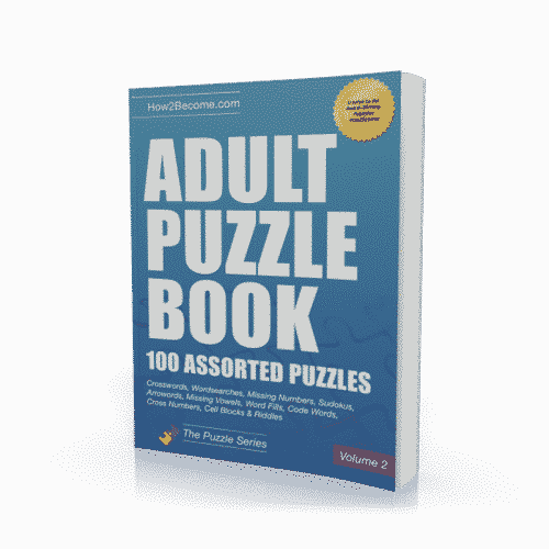 Adult Puzzle Book Volume 2 Workbook