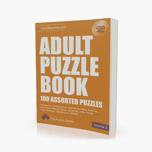 Adult Puzzle Book Volume 3 Workbook