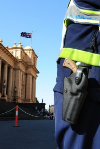 Australian Police Officer near the town hall