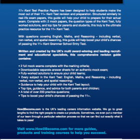 Kent Test 11+ Practice Papers 3rd Edition Back Cover