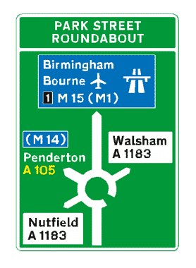 Road Signs on Primary Routes