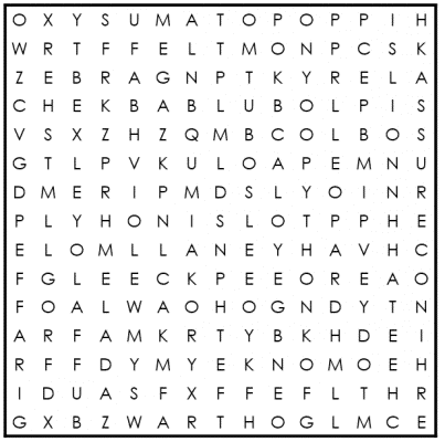 Word Puzzles For Kids - Word Search 6