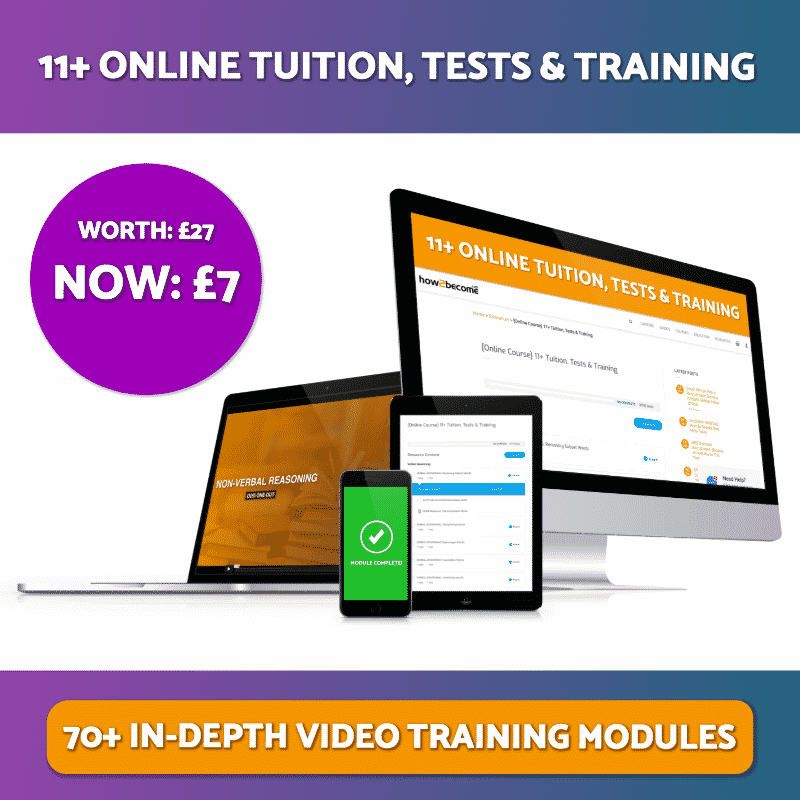 Special Offer 11+ Online Tuition, Tests & Training