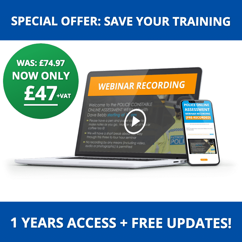 Police Online Assessment Webinar Recording Pre-Recorded