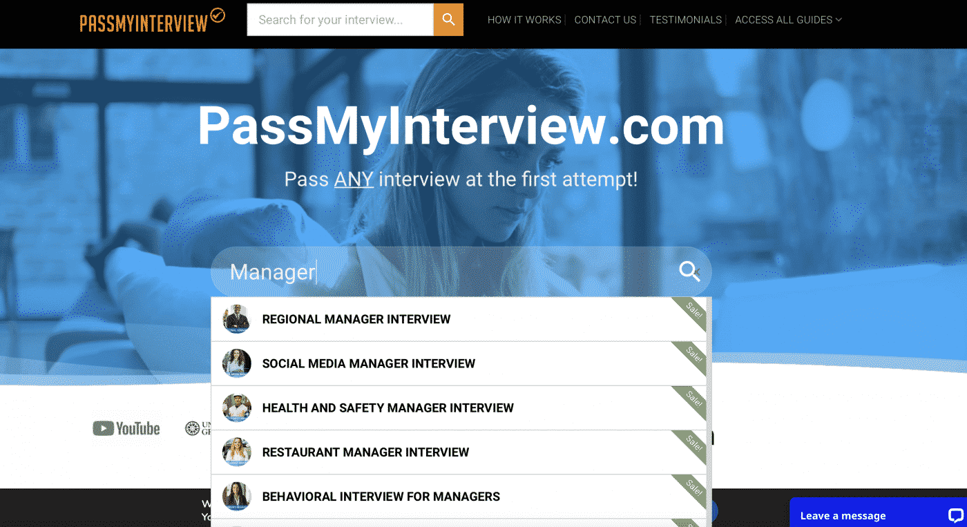 PassMyInterview Job interview search