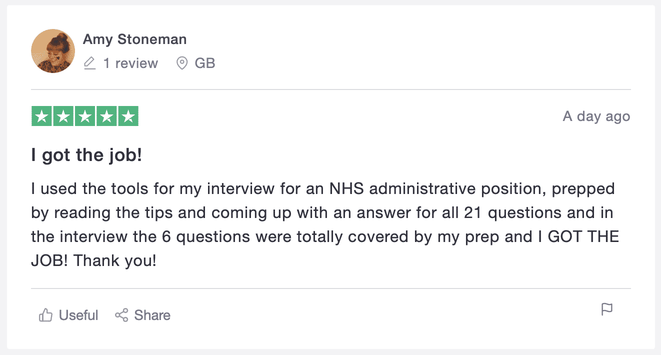 PassMyInterview.com Positive Testimonial 01