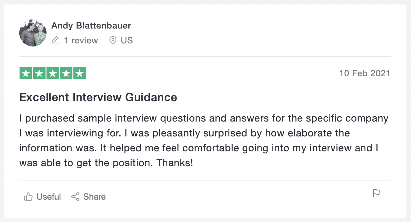 PassMyInterview.com Positive Testimonial 03