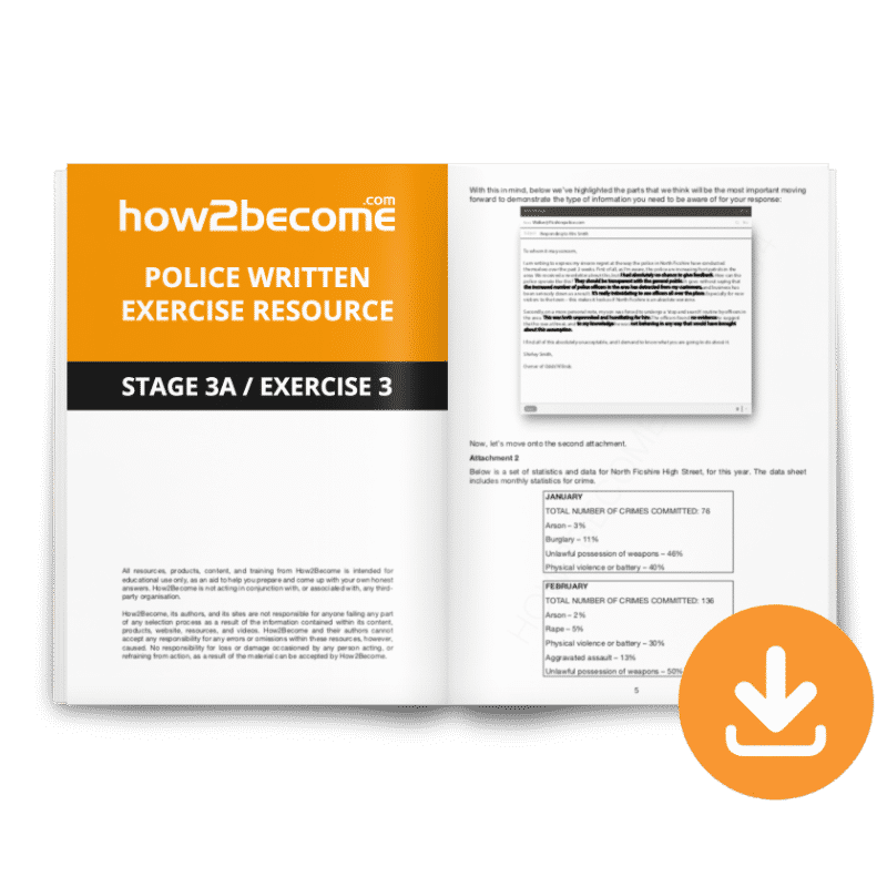 Police Written Exercise Resource