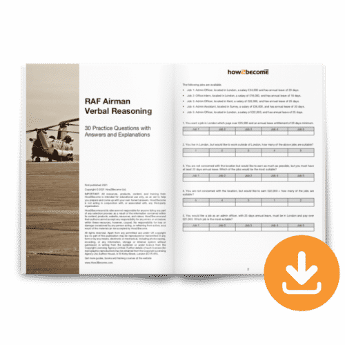 RAF Airman Verbal Reasoning Test Download