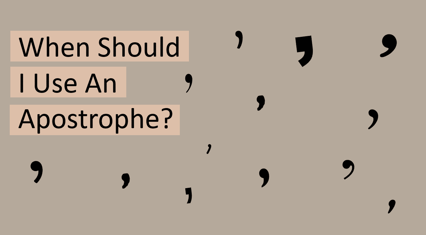 How to Use Apostrophes  The 5 Examples of Apostrophes