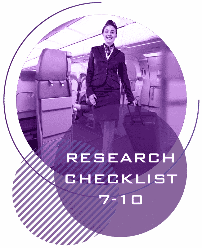 Cabin crew interview research checklist 7-10