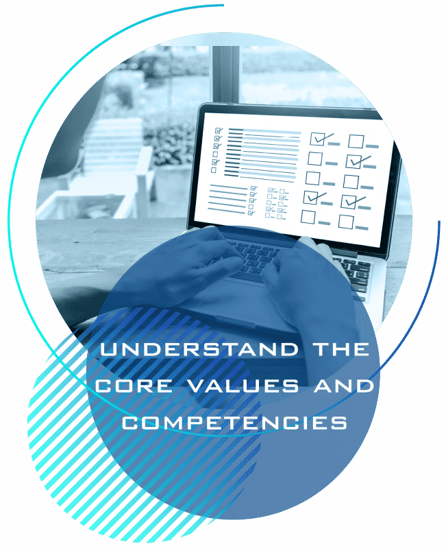 Understand the competencies and values framework