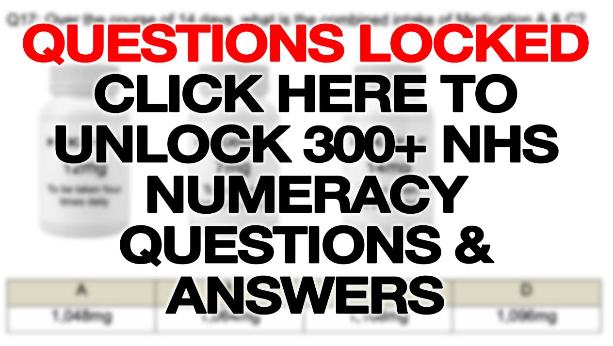 NHS Numeracy Questions Locked