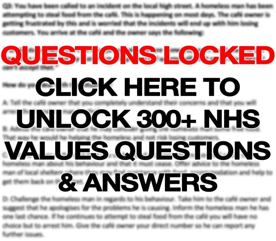 NHS Values Questions Locked
