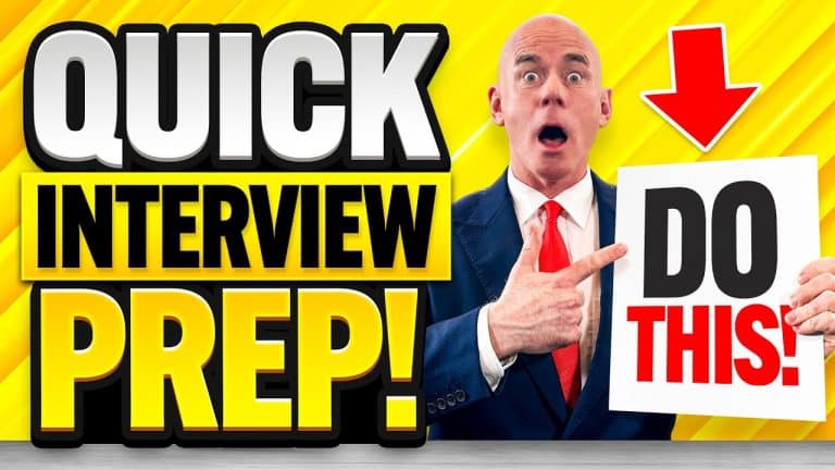 How to QUICKLY PREPARE for a JOB INTERVIEW