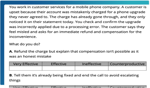 customer service assessments