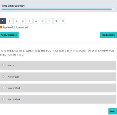 RAF CBAT Directions and Distances Assessment Sample Question