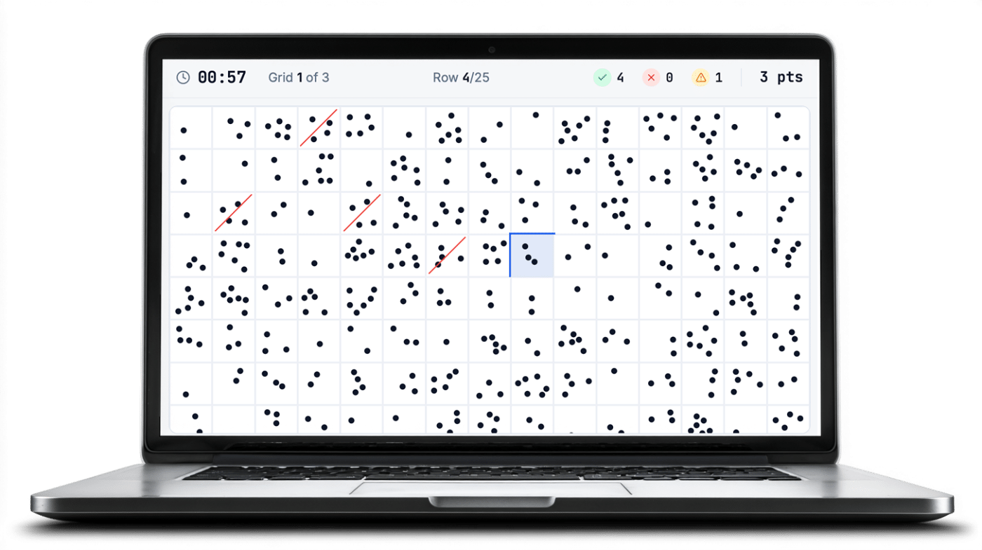 Train Driver Dots Concentration Test Software Test Practice