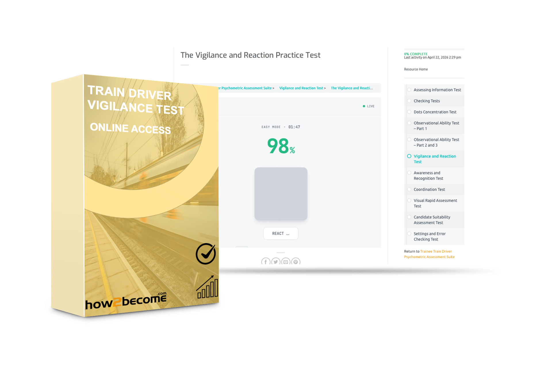 Vigilance Test Testing Software Version 2.0 - Online access