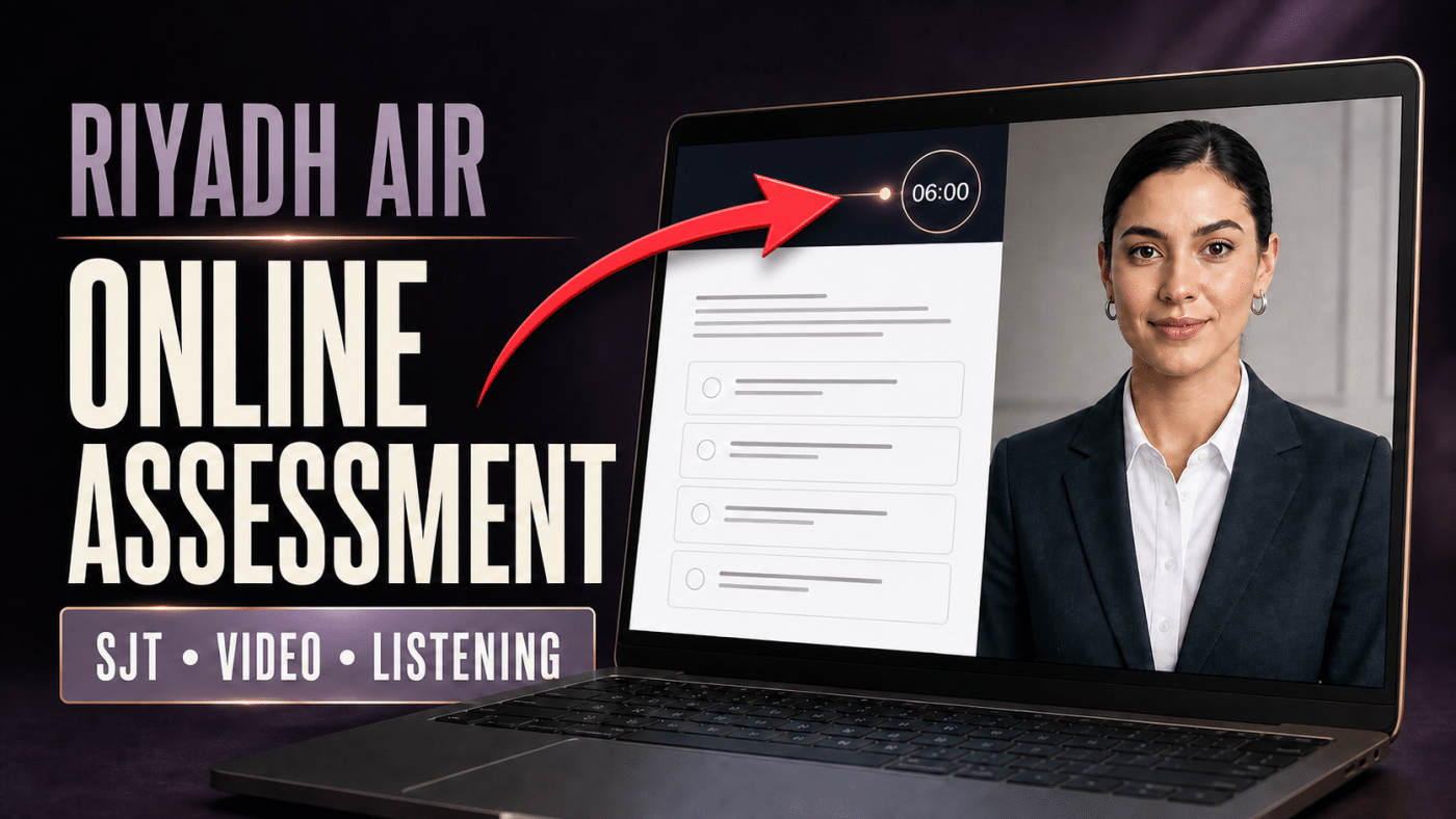 RIYADH AIR ONLINE ASSESSMENT SJT VIDEO LISTENING