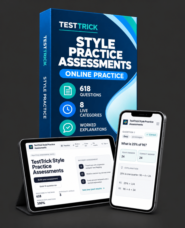 TESTTRICK PRACTICE ASSESSMENTS